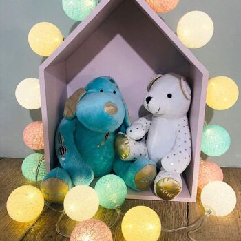 Bébé Commande Vocale Guirlande lumineuse boules coton Google & Alexa - 32 boules 5