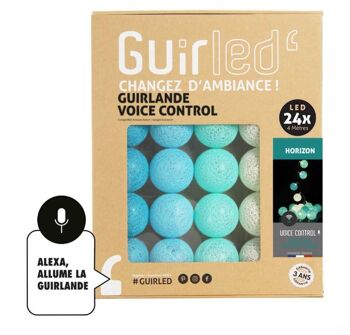Horizon Commande Vocale Guirlande lumineuse boules coton Google & Alexa - 24 boules 1