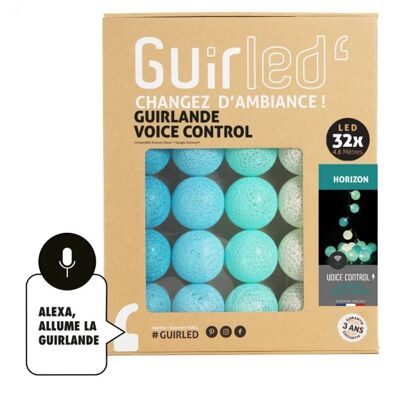 Horizon Voice Command Google & Alexa cotton ball light garland - 32 balls