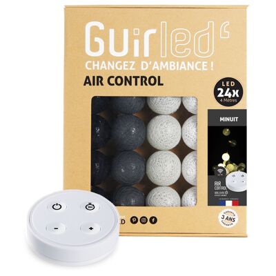 Midnight Remote Controlled USB LED cotton ball light garland - 24 balls