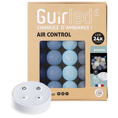 Byzantine Remote Controlled USB LED cotton ball light garland - 24 balls