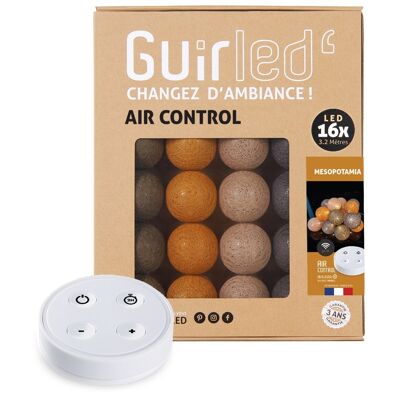 Mesopotamia Remote-controlled USB LED cotton ball light garland - 16 balls
