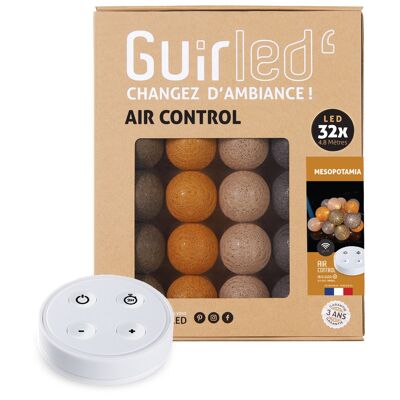 Mesopotamia Remote-controlled USB LED cotton ball light garland - 32 balls