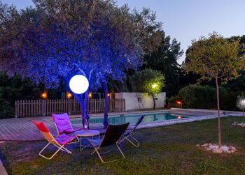 Sphère Premium LED RGB Boule lumineuse Étanche & Solaire télécommandée 4