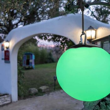 Sphère Premium LED RGB Boule lumineuse Étanche & Solaire télécommandée 5