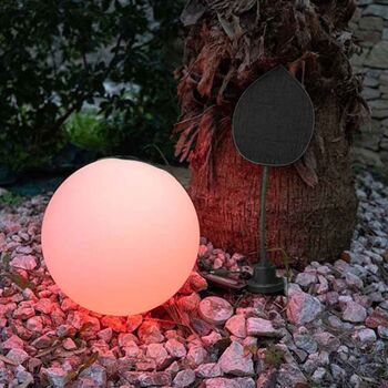 Sphère Premium LED RGB Boule lumineuse Étanche & Solaire télécommandée 15