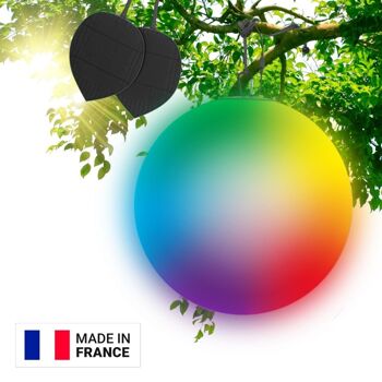 Sphère Premium LED RGB Boule lumineuse Étanche & Solaire télécommandée 18