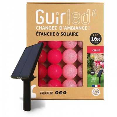Cherry Outdoor Waterproof & Solar LED Ball Fairy Lights - 16 Balls