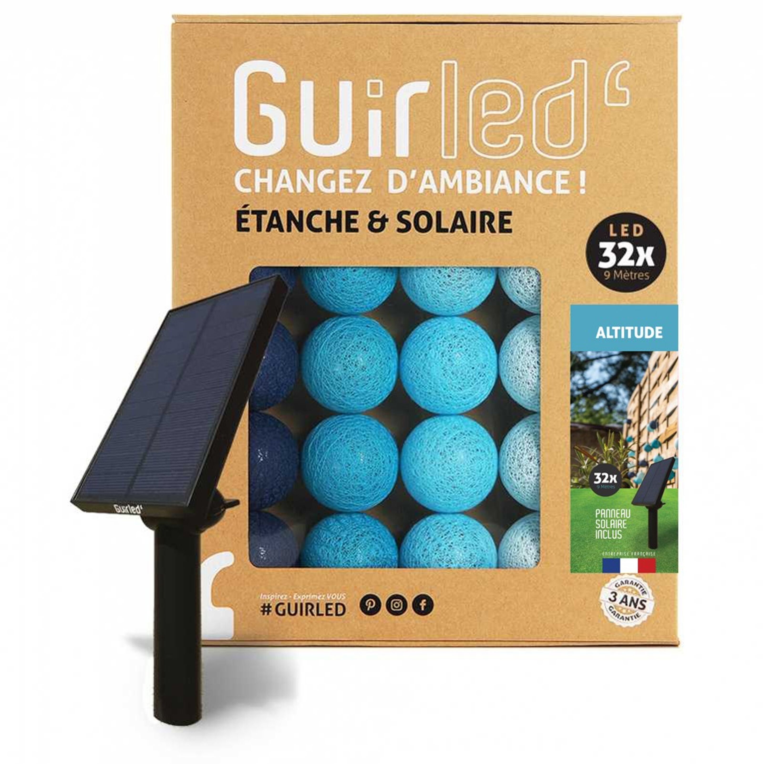 Guirlande boule lumineuse solaire - Arlequin Outdoor - Guirled