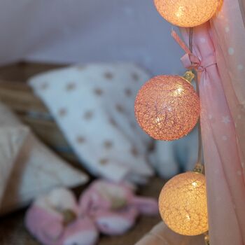 Princesse Classique Guirlande lumineuse boules coton LED USB - 32 boules - best-seller petite fille 4