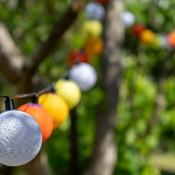 Agrume Guirlande lumineuse extérieure étanche & solaire boules LED  - 16 boules 2