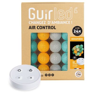 Hemisphere Remote Controlled USB LED cotton ball light garland - 24 balls