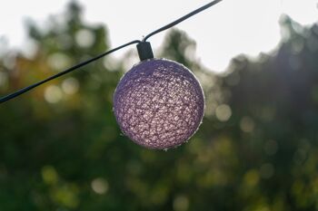 Myrtille Guirlande lumineuse extérieure étanche & solaire boules LED  - 32 boules 6