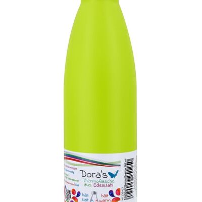 Edelstahl Thermoflasche hellgrün 500ml