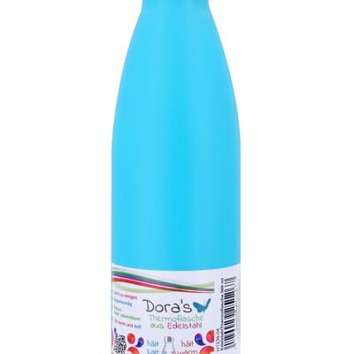 Edelstahl Thermoflasche hellblau 500ml