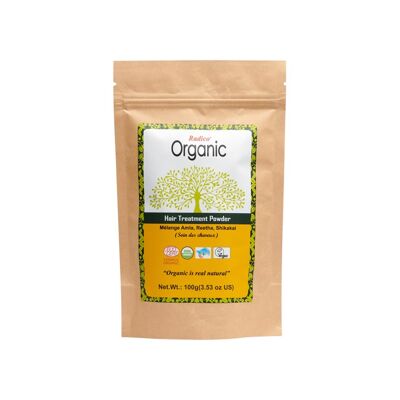 Polvo de mezcla orgánica Amla Reetha Shikakai (100 g)