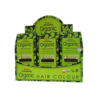 Colore dei capelli vegetale organico marrone rame | Professionale (100g)