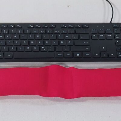 Keyboard cushion 9 x 33 cm, millet shells, linen red, item 3121220