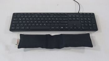 Coussin pour clavier, 9 x 33 cm, coquilles de millet, lin noir, article 3122220 6