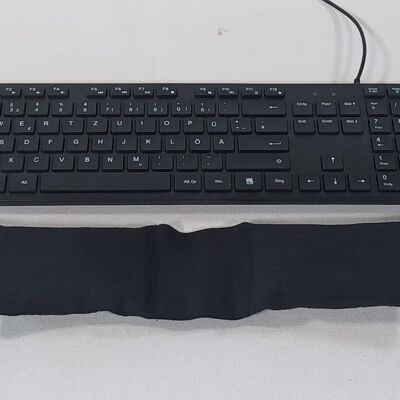 Cojín para teclado, 9 x 33 cm, conchas de mijo, lino negro, artículo 3122220