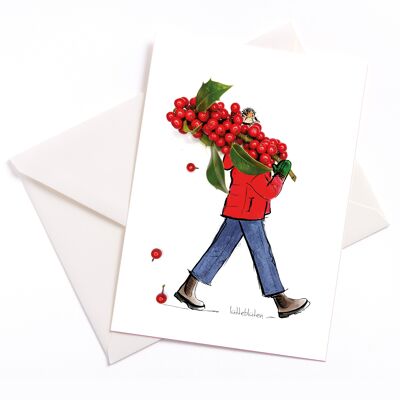 Ilex from the garden - card with color core and envelope | 224