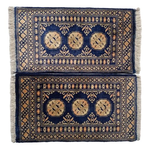 Bokhara Handknotted Blue Zodiac Woolen Mat