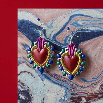 Ex-voto heart earrings - picos