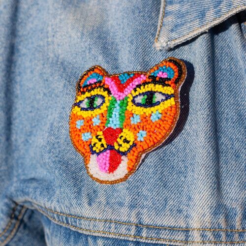 Broche Tigre orange