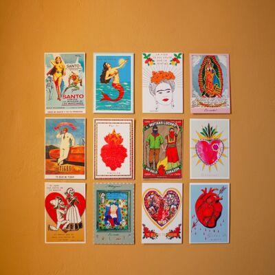 Cartes postales (12 motifs assortis)