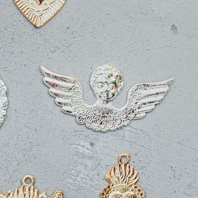 Milagro ex-voto cherub - Silver