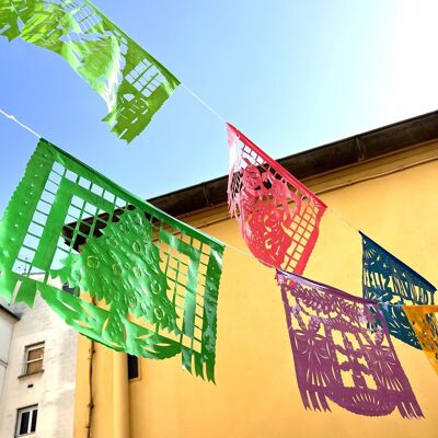 Girlande Papel Picado PM Papier 10 Blatt Weihnachtsfeier 24x17cm