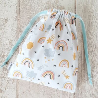 Rainbow organic cotton comforter bag