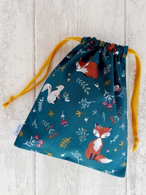 Sac à doudou coton bio Sweet Forest Renard