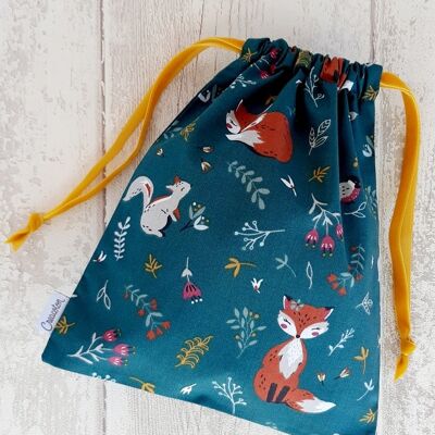 Sweet Forest Fox organic cotton comforter bag