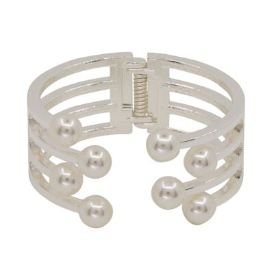 Audrey Cream Faux Pearls Hinged Bracelet DB1288S