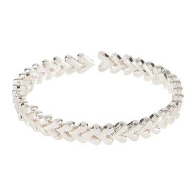 Bracelet Ouvert Coeur Aura - Argent