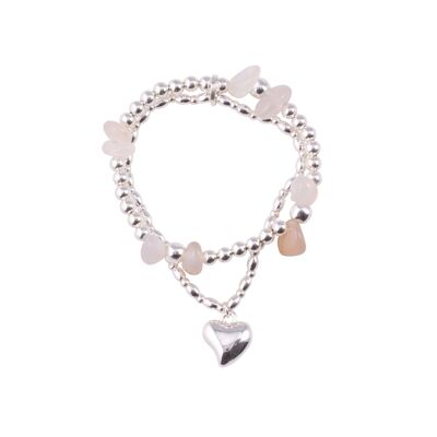 Bracciale Gaia in oro rosa e pietra semipreziosa grigia DB1467S