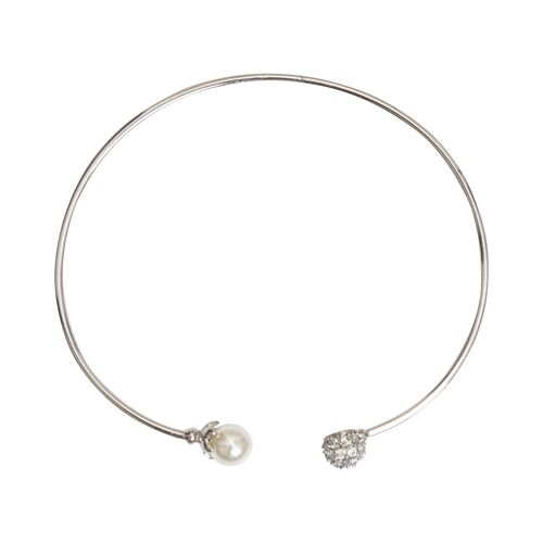 Audrey Faux Pearls & Crystal Open Bracelet DB1533A