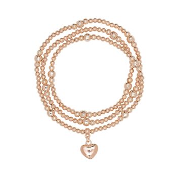 Bracelet Multi-Rangs Cœur Éternel DB1606S
