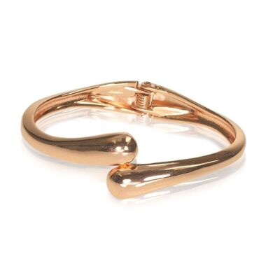 Brazalete con bisagras de oro rosa Zaha