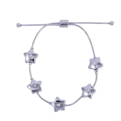 Pulsera de cordón contemporánea con estrella de cristal eterna DB1732