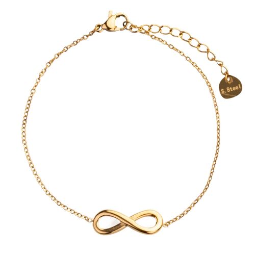 Keira Gold Plated Infinity Clasp Bracelet DB1760S