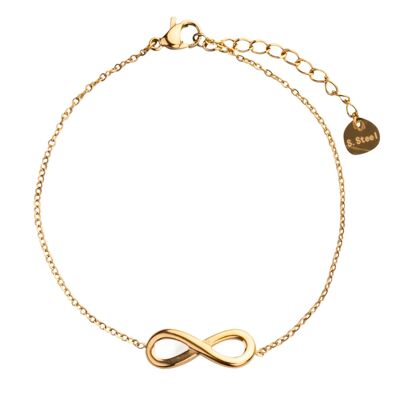 Bracciale con chiusura a infinito Keira placcato oro DB1760S