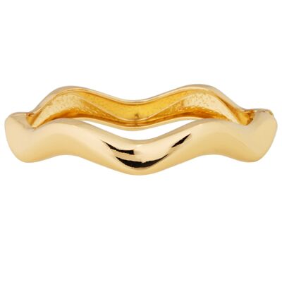 Zaha Hinged Wave Bracelet - Gold