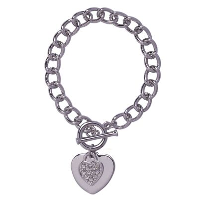 Sweetheart Crystal Classic Heart T-Bar Bracelet DB1864K