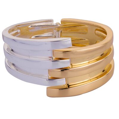 Zaha Scharnierverschluss-Armband – Roségold und Silber