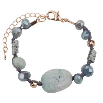 Bracelet en corde de pierres de cristal semi-précieuses Venus DB1895G
