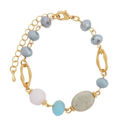 Pulsera con cierre de cristales transparentes Venus Semi-Precious Stones DB1898F