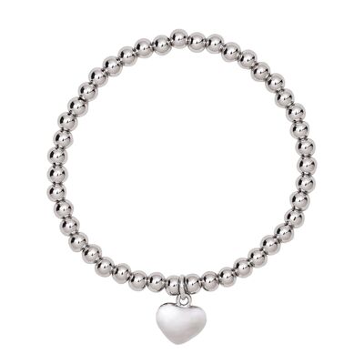 Bracciale con ciondolo Emily Heart - Argento e oro rosa