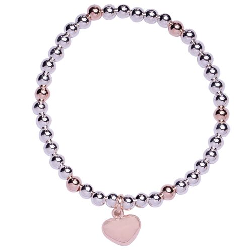 Emily Heart Pendant Bracelet - Gold